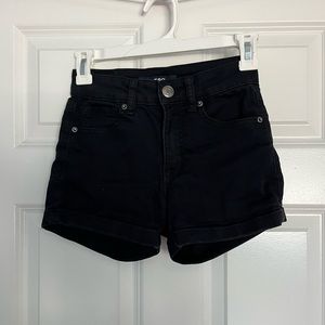 Aeropostale Black high-midi rise Denim Shorts